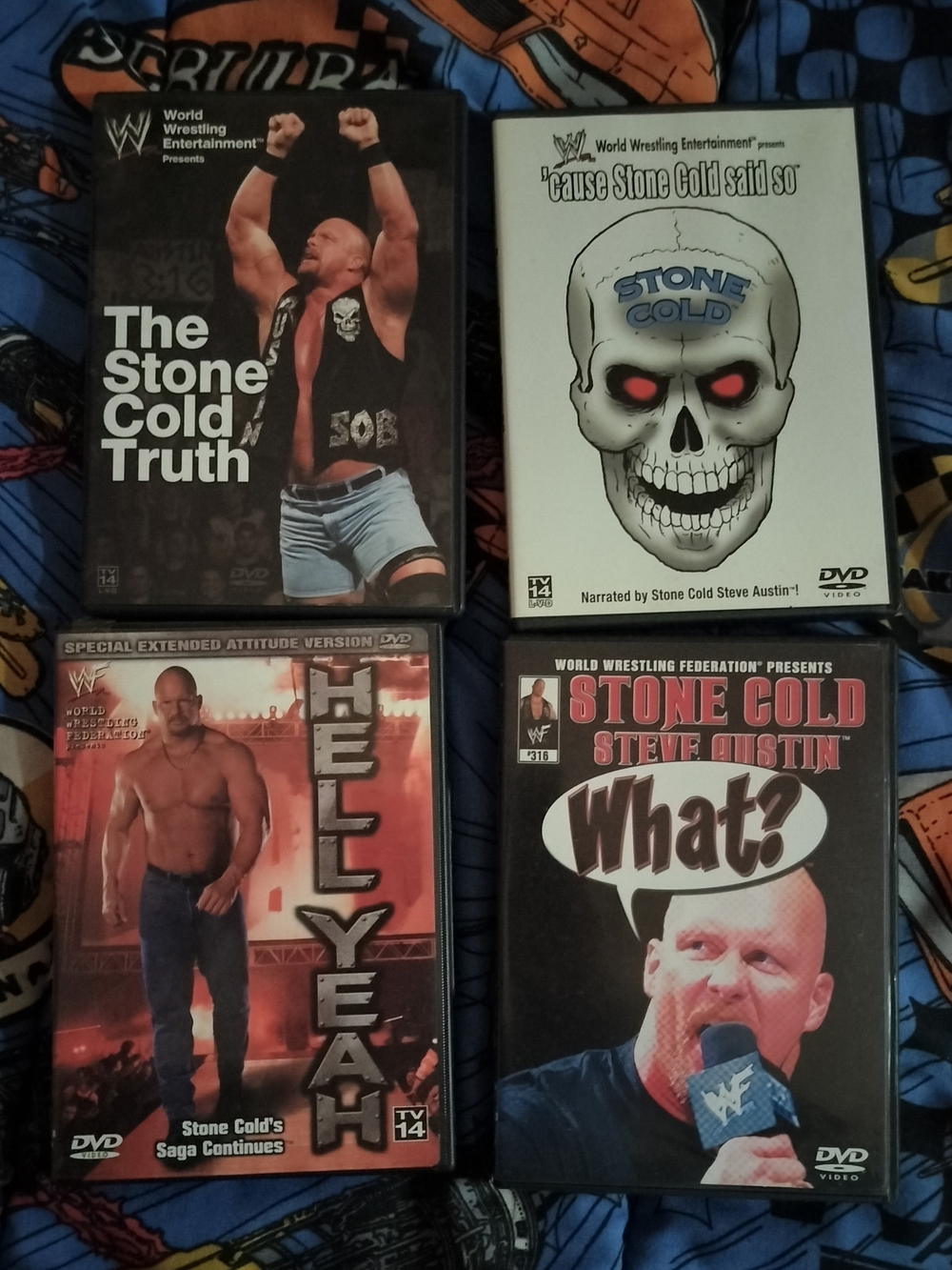 WWE Stone Cold Steve Austin DVD Set - Black, White, Red